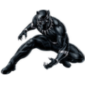 black panther in power pose