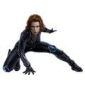 Black widow in power pose